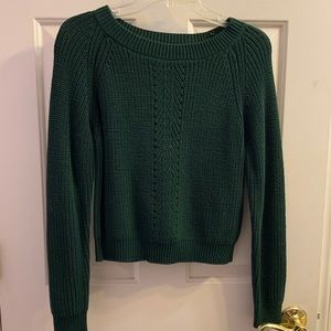 Casual forest green sweater